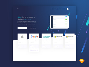 Landing Page Template – Sketch Resource