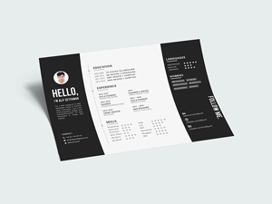 Landscape CV Resume A4 Template – Free Resource
