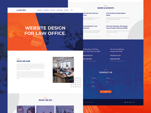 Lawyer Website Template PSD