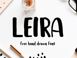 Leira Font – Free Hand Drawn Brush Typeface