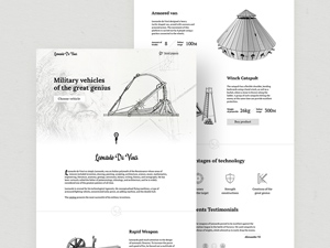 Leonardo da Vinci Website Template – Free PSD