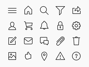 Line Icons Set Demo made in Sketch