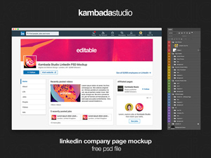LinkedIn Profile Mockup PSD