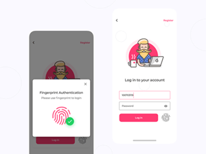 Login With Fingerprint Screen for Sketch