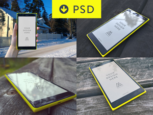 Lumia 1520 Mockups by Marina Aisa