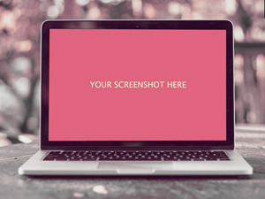 MacBook Mockup With Outdoor Blurred Background by Khalid