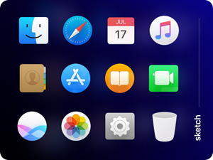 macOS Dock Vector Icons