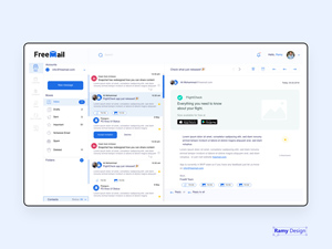 Mail Web App XD UI