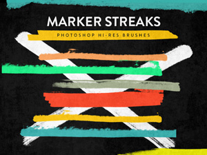 Free Marker Streaks Brushes for Photoshop
