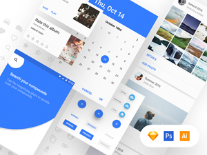 Material Design UI Kit – Sketch Freebie