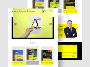 Meraj Linux Single Page Template PSD