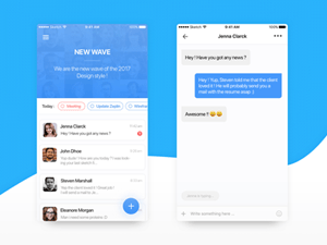 Message Team App UI for Sketch
