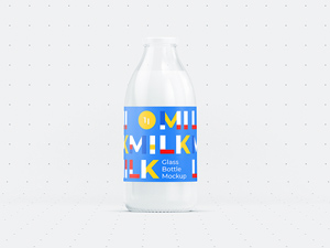 Milk Bottle Mockup – PSD Freebie