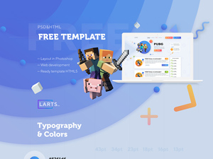 MineCraft Website Template Project PSD