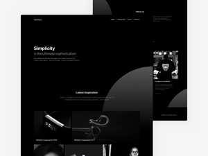 Minimal Black & White Website Template – Sketch Resource