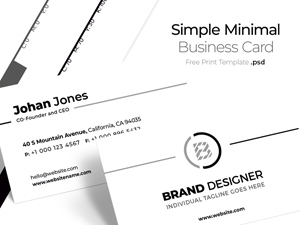 Minimal Business Card Template: Free PSD
