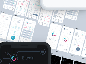 Minimal Coin Cryptocurrency App Template – Free PSD