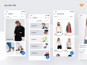 Minimal Fashion App Concept – Free Sketch