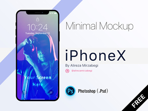 Minimal iPhone X Mockup PSD