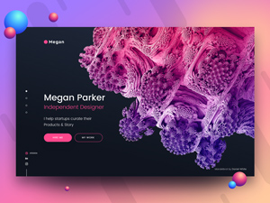 Minimal & Vibrant Portfolio Concept made in Sketch