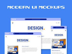 Minimalist UI Mockup PSD