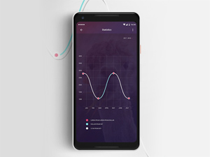 Mobile App Statistics UI Design – PSD Freebie