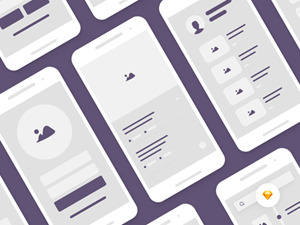 Mobile Wireframe UI Kit – Sketch Freebie