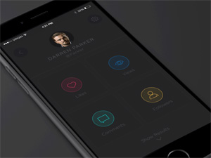 Mobile Dashboard – Free PSD