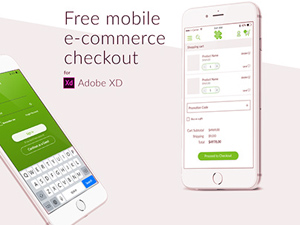 Mobile E-Commerce Checkout For Adobe XD
