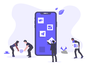 Mobile Marketing SVG Illustration