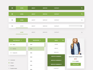 Moderate Material UI Kit: Free PSD