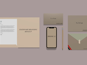 Modern Stationery Branding Mockup: Free PSD