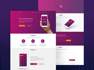 Money Exchange App Landing Page Design – Free Resource