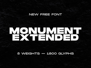 Monument Extended Font – New Free Typeface