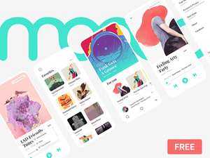 Music and Playlist App XD Kit
