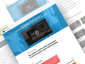 Motion Graphics Web Page Template by Vishal