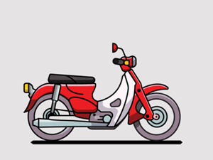 Motorcycle Illustration – Honda C70