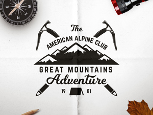 Mountain Adventure Badge/Logo: Free PSD