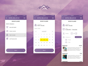 Mountain App UI: Free PSD