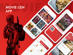 MoviesGen App UI Design – PSD Freebie