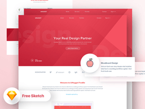 Multi-purpose Landing Page Template – Free Sketch