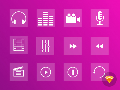 Multimedia Icon Set by kalachakravarthi