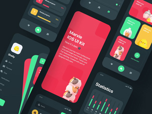 Dark Mode iOS App UI Kit