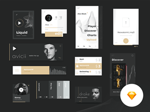 Music Platform UI Kit by Serghey Mishalov