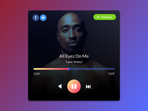 Music Player Sketch Freebie