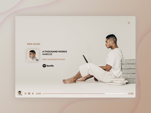 Music Player UI: Free PSD