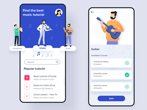 Music Tutorial App Concept for Sketch