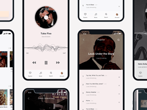 Music UI Kit Sketch – L’euphorie