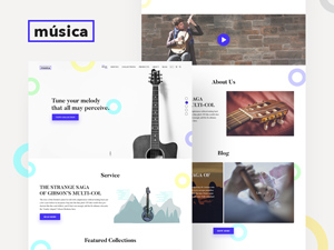 Musica Website Template PSD