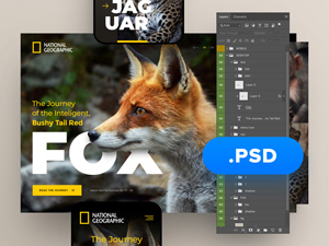 National Geographic Concept PSD